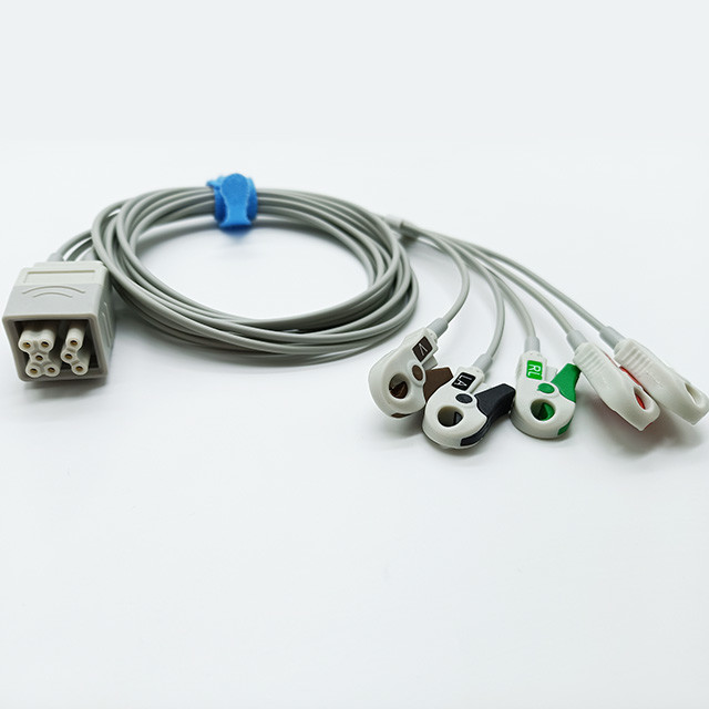 GE Healthcare > Marquette ApexPro FH Compatible 5 Lead ECG Telemetry Cable Leadwire - 394111-012